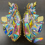 Multicolor Gel-Back Rhinestone Applique by the Pair, IRA-101