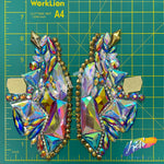 Multicolor Gel-Back Rhinestone Applique (sold by pair) , IRA-101