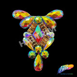 Multicolor Gel-Back Rhinestone Appliques, IRA-115