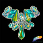Multicolor Gel-Back Rhinestone Iron On Applique, IRA-117