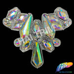 Multicolor Gel-Back Rhinestone Iron On Applique, IRA-117