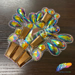 Multicolor Gel-Back Rhinestone Appliques, IRA-118