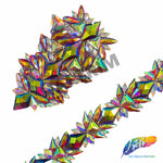1 1/2" Multicolor Spike Iron On Trim, IRT-159