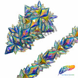 1 1/2" Multicolor Spike Iron On Trim, IRT-159