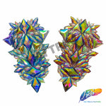 Multicolor Spike Gel-Back Iron On Applique, IRA-121