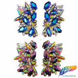 Multicolored Gel-Back Iron On Applique (sold by pair), IRA-125