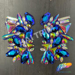 Multicolored Gel-Back Iron On Applique (sold by pair), IRA-125