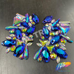 Multicolored Gel-Back Iron On Applique (sold by pair), IRA-125