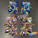 Multicolored Gel-Back Iron On Applique (sold by pair), IRA-125