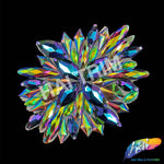 Purple Blue AB/Purple AB Gel-Back Iron On Applique, IRA-126
