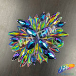 Purple Blue AB/Purple AB Gel-Back Iron On Applique, IRA-126