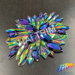 Purple Blue AB/Purple AB Gel-Back Iron On Applique, IRA-126