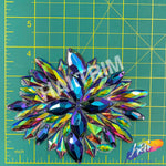Purple Blue AB/Purple AB Gel-Back Iron On Applique, IRA-126