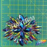 Purple Blue AB/Purple AB Gel-Back Iron On Applique, IRA-126