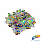 Crystal AB/Purple AB Gel-Back Iron On Applique, IRA-127