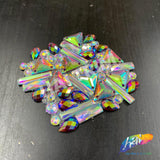 Crystal AB/Purple AB Gel-Back Iron On Applique, IRA-127