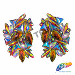 Multicolor AB Gel-Back Iron On Applique (Sold by Pair), IRA-128