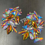 Multicolor AB Gel-Back Iron On Applique (Sold by Pair), IRA-128