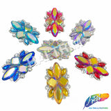 Gel-Back Rhinestone Motif Iron On Applique, IRA-129