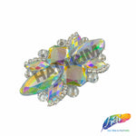 Gel-Back Rhinestone Motif Iron On Applique, IRA-129