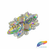 Gel-Back Rhinestone Motif Iron On Applique, IRA-129