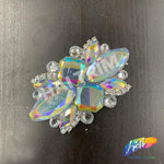 Gel-Back Rhinestone Motif Iron On Applique, IRA-129