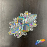 Gel-Back Rhinestone Motif Iron On Applique, IRA-129