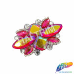 Gel-Back Rhinestone Motif Iron On Applique, IRA-129