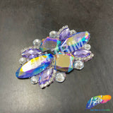 Gel-Back Rhinestone Motif Iron On Applique, IRA-129