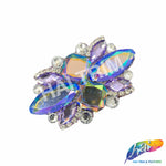 Gel-Back Rhinestone Motif Iron On Applique, IRA-129