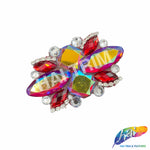 Gel-Back Rhinestone Motif Iron On Applique, IRA-129