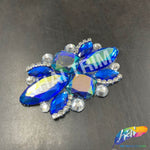 Gel-Back Rhinestone Motif Iron On Applique, IRA-129
