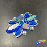 Gel-Back Rhinestone Motif Iron On Applique, IRA-129