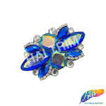 Gel-Back Rhinestone Motif Iron On Applique, IRA-129