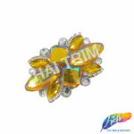 Gel-Back Rhinestone Motif Iron On Applique, IRA-129