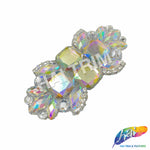 Crystal AB  Gel-Back Rhinestone Iron On Applique, IRA-130