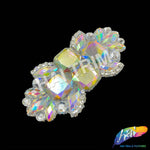 Crystal AB  Gel-Back Rhinestone Iron On Applique, IRA-130