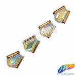 Crystal AB/Rose Gold Mini Hexagon Iron On Applique (4 pieces), IRA-136