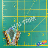 Crystal AB/Rose Gold Mini Hexagon Iron On Applique (4 pieces), IRA-136