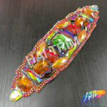 Multicolor Rhinestone Motif Iron On Applique, IRA-137