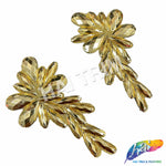 Metallic Stone Motif Iron On Applique (Sold by Pair), IRA-138