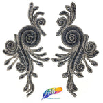 Rhinestone Motif Iron On Applique (Sold by the Pair), IRA-013