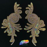 Rhinestone Motif Iron On Applique (Sold by the Pair), IRA-013