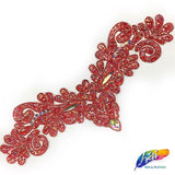 Wing Crystal Rhinestone Iron On Applique, IRA-077