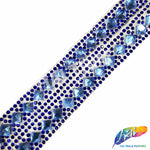 1 1/8" 2-row Diamond Crystal Rhinestone Iron on Trim, IRT-005