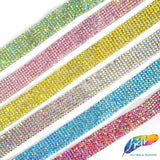 5/8" 7-Row Crystal Rhinestone Iron on Trim, IRT-061