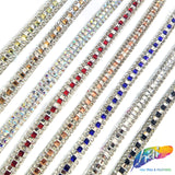 1/4" Square/Round Rhinestone Iron On Trim, IRT-062