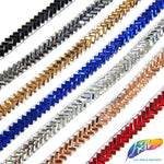 3/8" Herringbone Rhinestone Iron on Trim, IRT-063