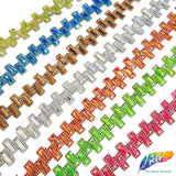1” Ladder Style Rectangle Rhinestone Iron on Trim, IRT-120