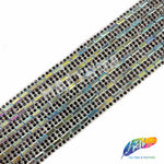 1 3/4" 6-row Crystal Baguette Rhinestone Iron on Trim, IRT-003